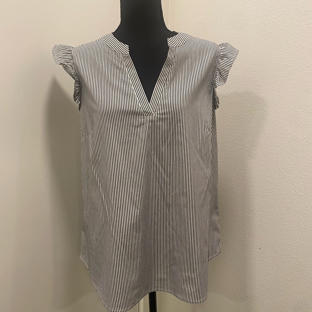AK Anne Klein women’s striped blouse Medium